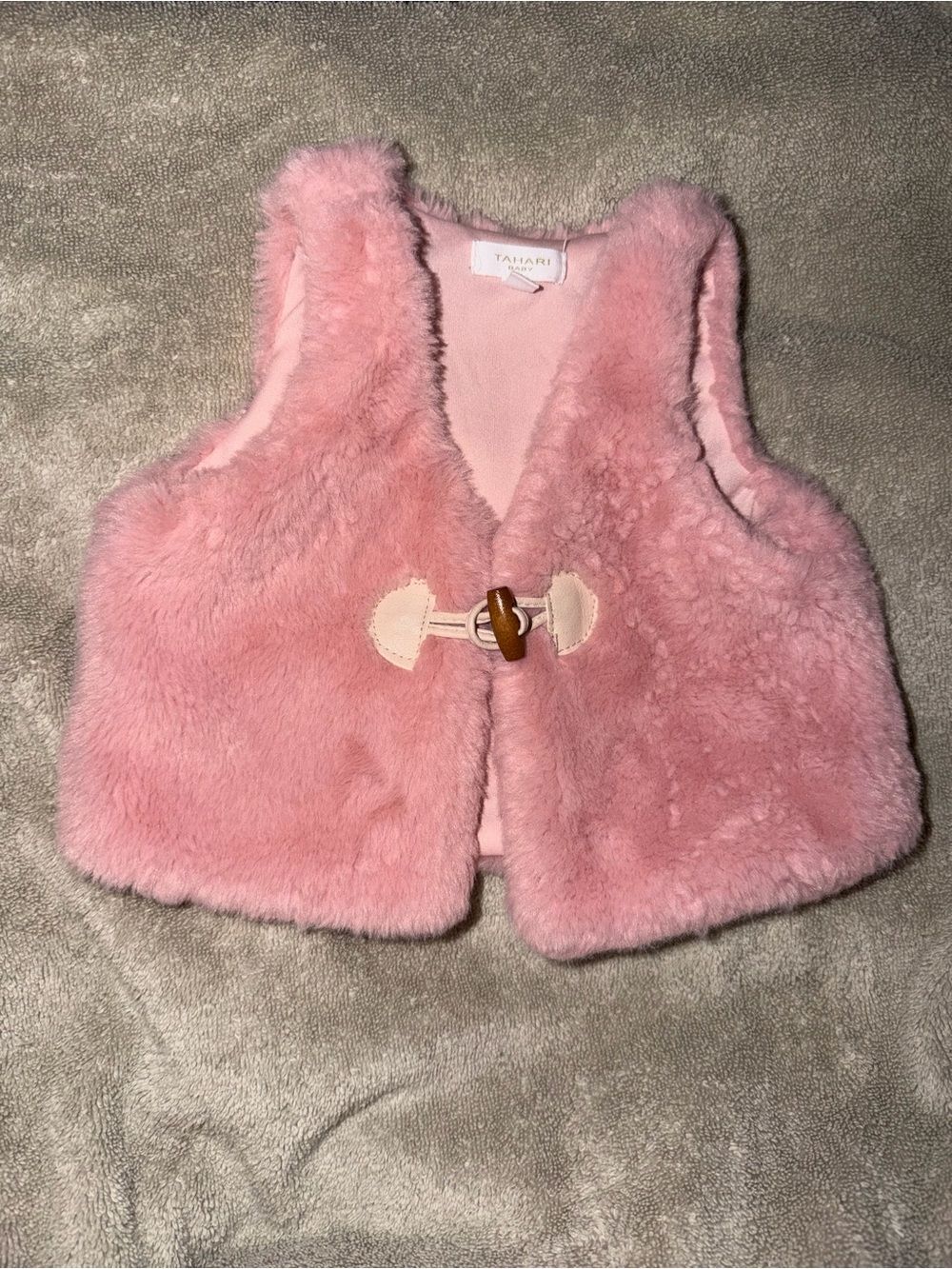 Pink Faux Fur Kids Vest